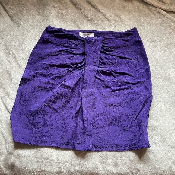 & Other Stories Dresses & Skirts - & Other Stories Jacquard Purple Cheetah Mini Skirt